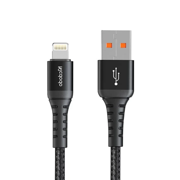 Mcdodo CA-2261 USB-A to Lightning 3A 1m Hızlı Data Şarj Kablosu - Siyah