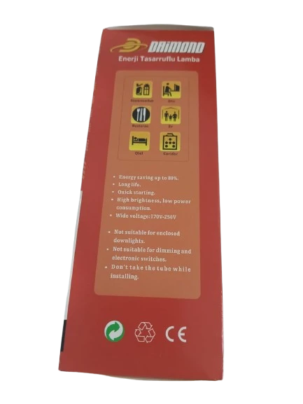 30 Watt E27 Duy Spiralli Beyaz Işık Tasarruflu Ampul (10 adet) - Resim 8