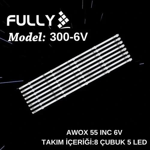Fully-set-300-6v Awox 55 Inc 6v 55h1800 55sa1200 55puf6022/t3 - Bsc2-55/mtr, Telefox 55tfh5510,u5600str U5600str Tv Led