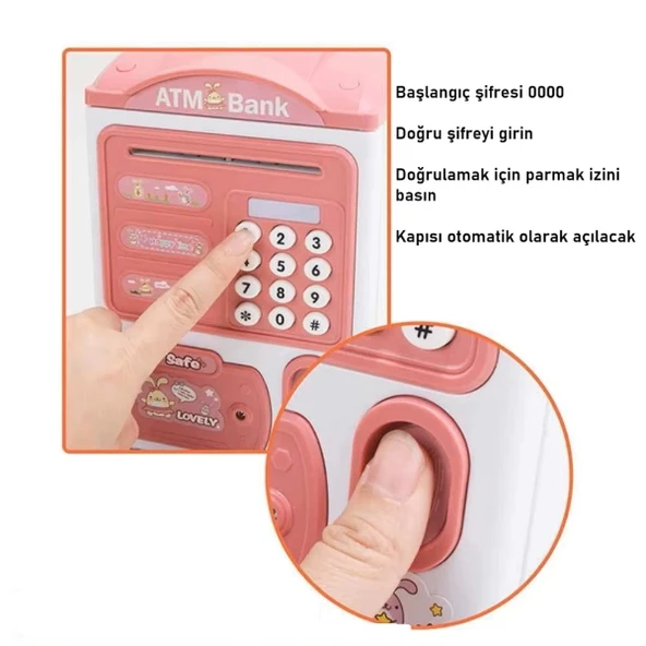 MDB Parmak İzi ve Şifreli Elektronik ATM Kumbara - Resim 2