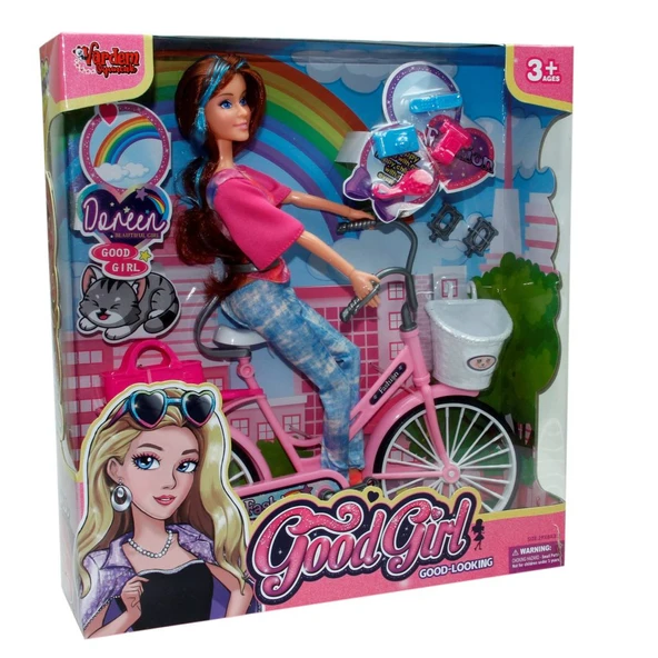 Good Girl Aksesuarlı Bisikletli Bebek