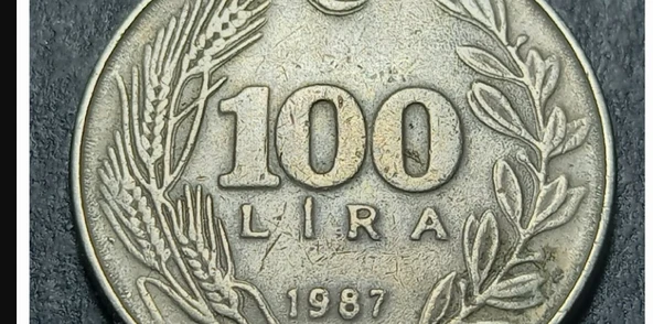 Escoines 3996368f4060b99cdc 1987 100Lira Baskı hatası nadir çift pres hatalı-erör temiz/çt eski para - Resim 3
