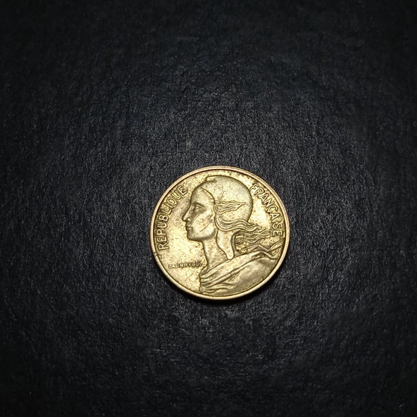 Escoines Koleksiyon 3996368f41ad537375 1979 fransa 5 centimes çt eski yabancı madeni para - Resim 2