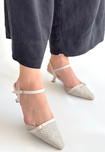 Lanna Bej Cilt Topuklu Ayakkabı ürün görseli