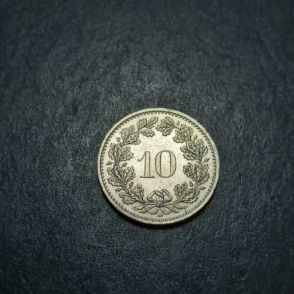 Escoines Koleksiyon 3996368f3caff528f0 1991 İsviçre 10 Rappen eski yabancı madeni para - Resim 3