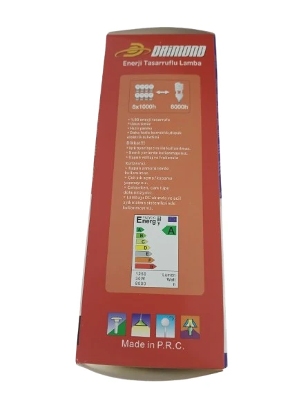 30 Watt E27 Duy Spiralli Beyaz Işık Tasarruflu Ampul (10 adet) - Resim 6