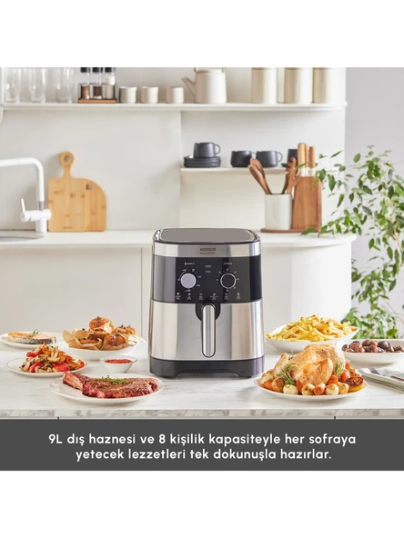 Karaca 9 Litre Ekstra Büyük Hacimli Airfryer 8 Kişilik Kapasite  Aile ve Kalabalık Sofralar İçin İdeal - 7