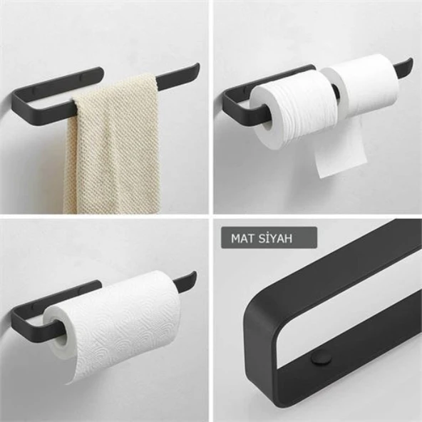 Metal Mat Siyah Havluluk ürün görseli