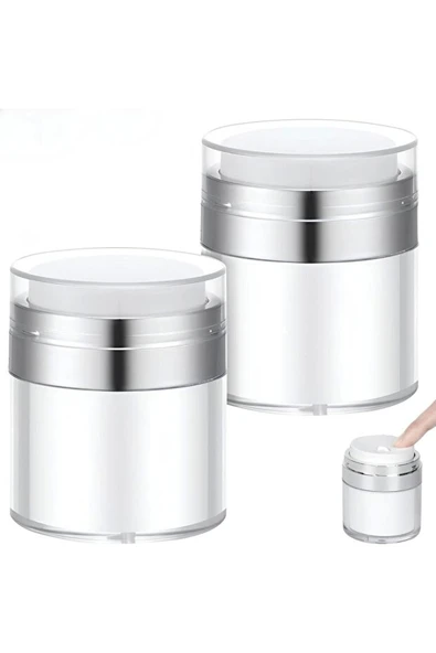 Mucit Home 2 Adet Şeffaf Krem Kutusu Doldurulabilir Pompalı Boş Krem Vücut Yağı Saklama Kutusu Cilt Bakım Seti ürün görseli
