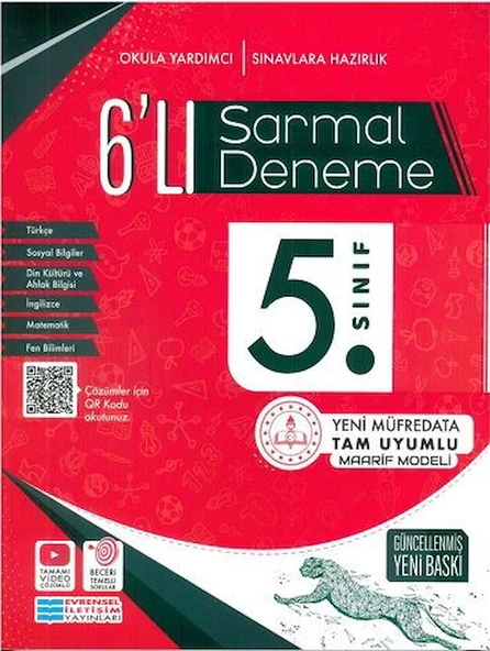 5. Sınıf 6 lı Sarmal Deneme Evrensel İletişim Yayınları ürün görseli