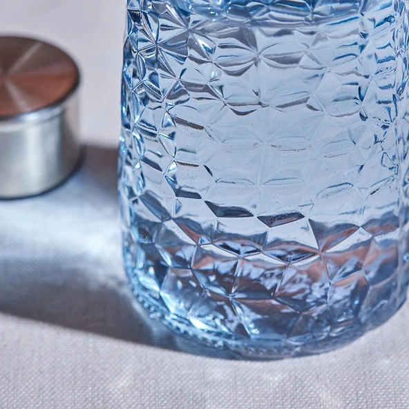 Karaca Classe Cam Su ve Meşrubat Şişesi Mavi 500 Ml - Resim 4