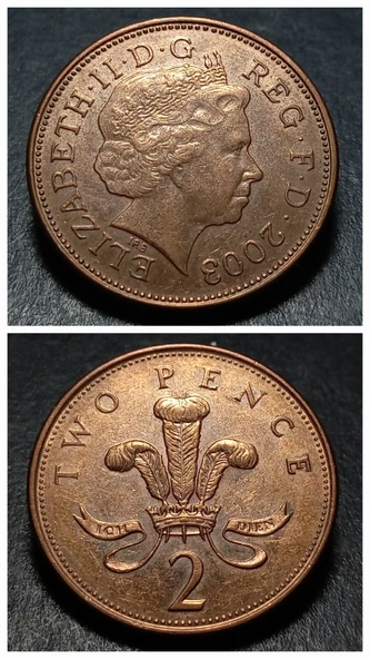 Escoines Koleksiyon 3996368f4195cded4f 2003 two pence CA eski yabancı madeni para ürün görseli 1