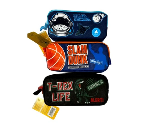 Adel Çift Gözlü Kalem Çantası Karışık - 1 adet ürün görseli