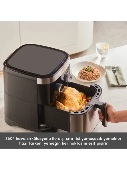 Karaca 9 Litre Ekstra Büyük Hacimli Airfryer 8 Kişilik Kapasite  Aile ve Kalabalık Sofralar İçin İdeal - 5