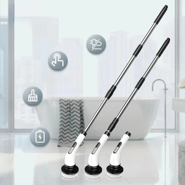 MDB 7 in 1 Kablosuz Elektrikli Temizlik Fırçası Seti - Resim 3