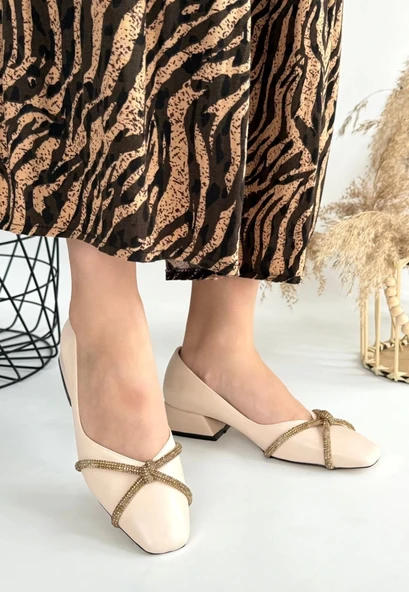 Pety Bej Cilt Topuklu Ayakkabı - Resim 3