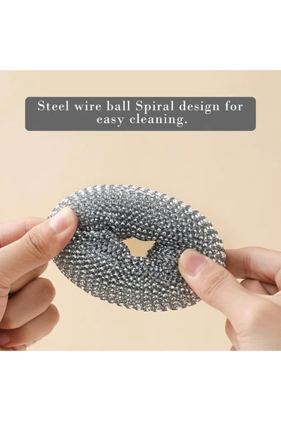 Mucit Home Mutfak Bulaşık Temizlik Seti - Bulaşık Süngeri , Tel , Fırça Ve Kazıyıcı Bir Arada - Resim 8