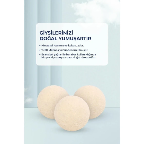 3'lü Yün Kurutma Topu Seti - 4