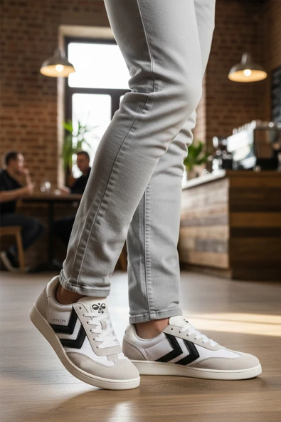 Hummel Beyaz Süet Detaylı Unisex Sneaker - Resim 3