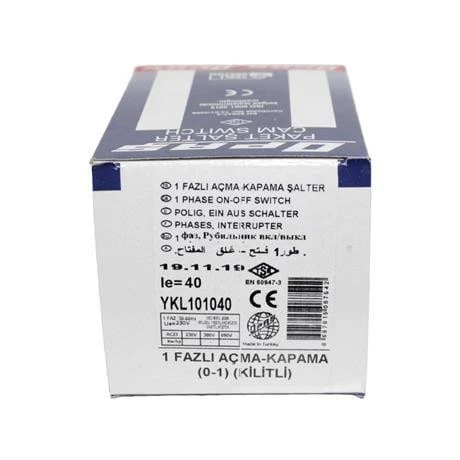 Opaş 1x40a 0-1 Aç-Kapa Kilitli Pako Şalter - YKL101040 - Resim 5