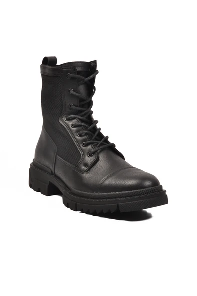 Aspor Siyah Bağcıklı Fermuarlı Polarlı Erkek Postal Bot - Resim 3