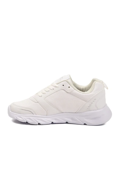 Slazenger Beyaz Bağcıklı Cilt Unisex Spor Ayakkabı - Resim 4