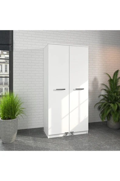 ZEYTUNHOME 165 Derece Açılabilir 2 Kapaklı, 3 Çekmeceli, Kavanoz Raflı Kiler ve Erzak Mutfak Dolabı - 4