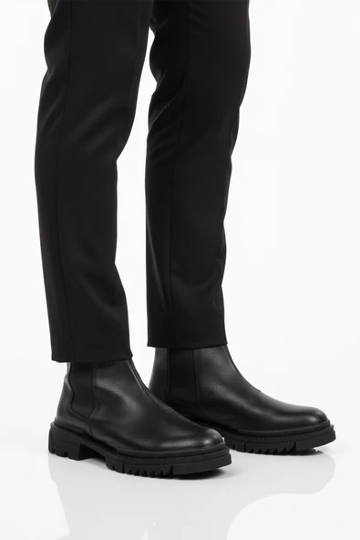 Aspor Siyah İçi Polarlı Erkek Chelsea Bot ürün görseli