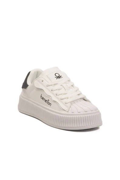 United Colors Of Benetton Beyaz Bağcıklı Unisex Spor Ayakkabı - 3
