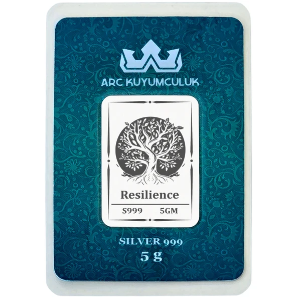 Asaleti ve Doğallığı Hissettiren Ağaç Temalı Hediyeye Özel 5 Gram 999 Ayar Gümüş Külçesi-694 ürün görseli