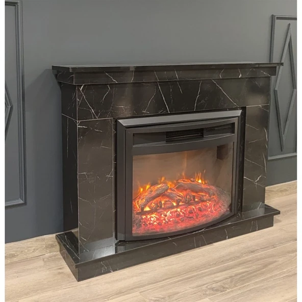 Dlc 1165 Ceningan 1800 Watt Mermer Desenli Dekoratif Elektrikli Şömine - Resim 2
