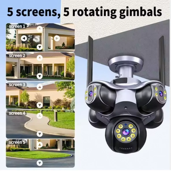 YOOSEE TÜRKİYEDE İLK 5 KAMERALI WİFİ KAMERA YOOSEE YS-5K - Resim 2