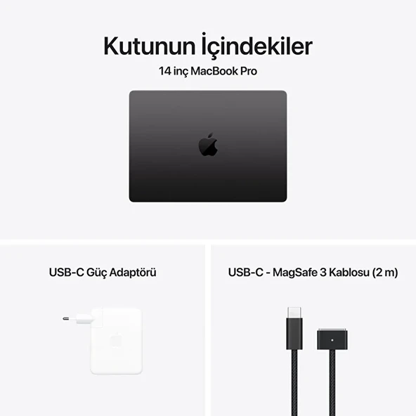MacBook Pro M4 Pro 24 GB 512 GB SSD 14.2" MX2H3TU/A Uzay Siyahı - Resim 6
