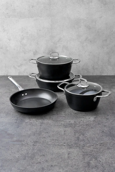 Hisar Lorena 7 Parça Titanyum Tencere Seti