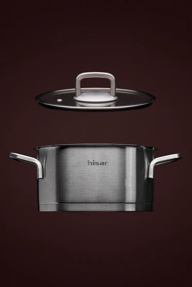 Hisar Lusso 8 Parça Çelik Tencere Seti Saten - 2