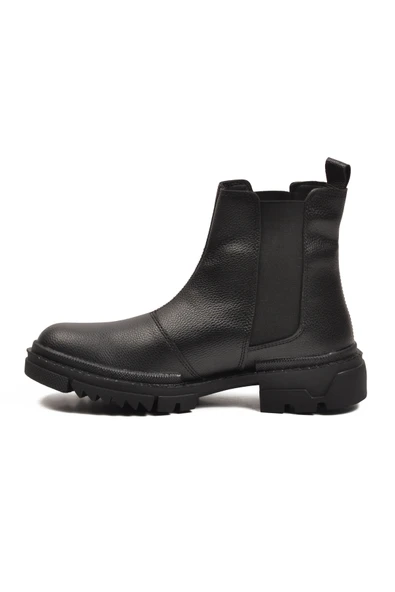 Aspor Siyah İçi Polarlı Erkek Chelsea Bot - Resim 4