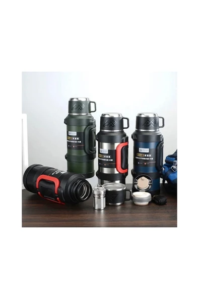 LEOPAR Çelik Büyük Boy Kamp Termosu 3.2 litre YK1420 - Resim 2