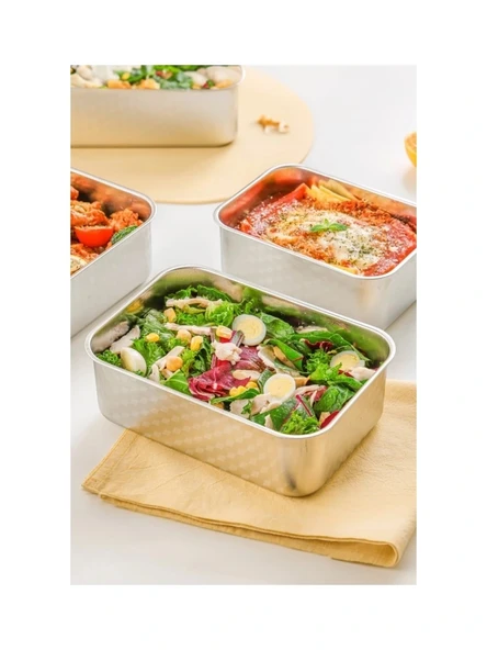 Perfect Seal Paslanmaz Çelik Saklama Kabı 4 Lü Set - Resim 5