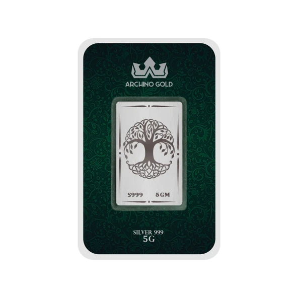 Hediyeye Özel 5 Gram Doğanın Zarafetini Simgeleyen Hayat Ağacı Temalı 999 Ayar Gümüş Külçesi-692