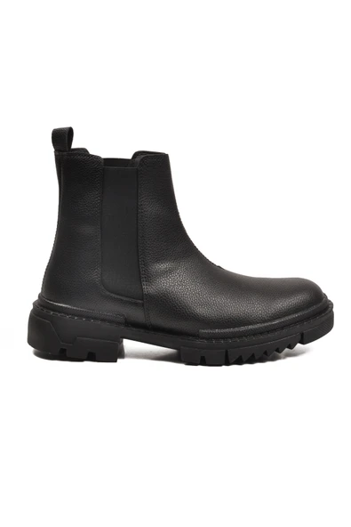 Aspor Siyah İçi Polarlı Erkek Chelsea Bot - Resim 2