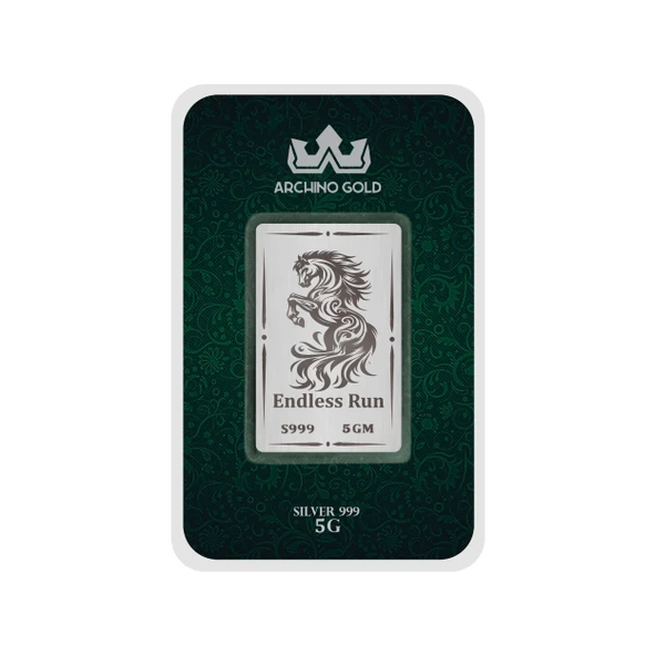 Özgürlüğü ve Zarafeti Simgeleyen Asil At Temalı Hediyeye Özel 5 Gram 999 Ayar Gümüş Külçesi-700