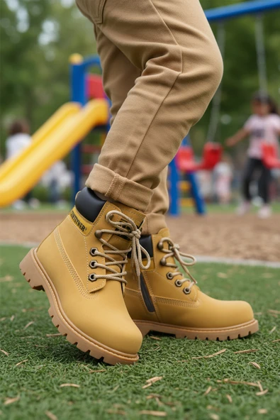 Conteyner Camel Nubuk Erkek Çocuk Worker Bot - 3