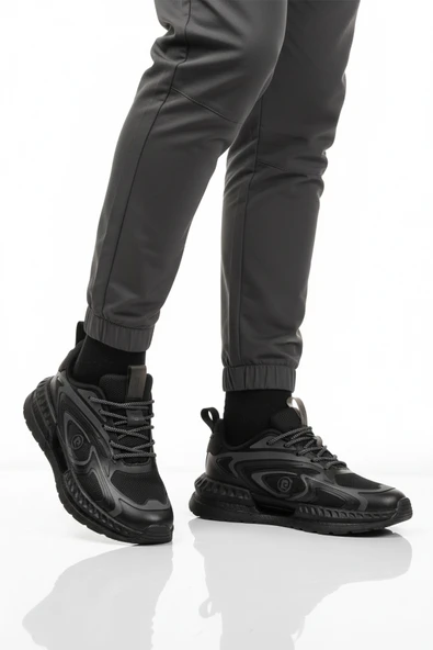 Pierre Cardin Siyah Bağcıklı Erkek Spor Ayakkabı ürün görseli