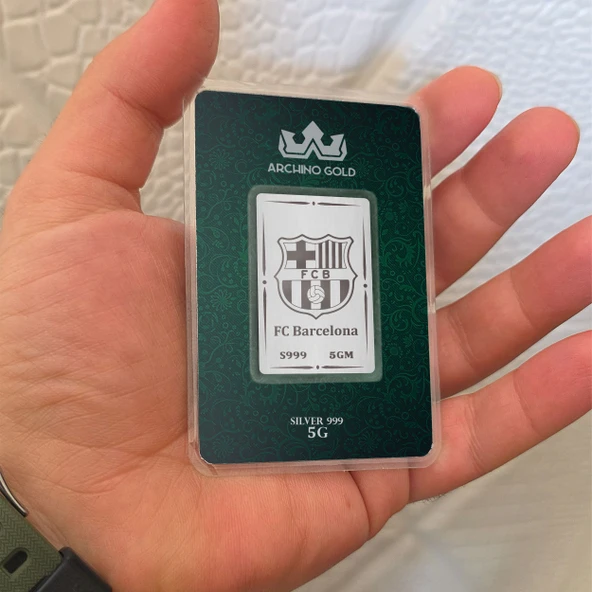 Katalan Efsanesi ve Futbol Aşkı Temalı Hediyeye Özel 5 Gram 999 Ayar Gümüş Külçesi-685 - 3