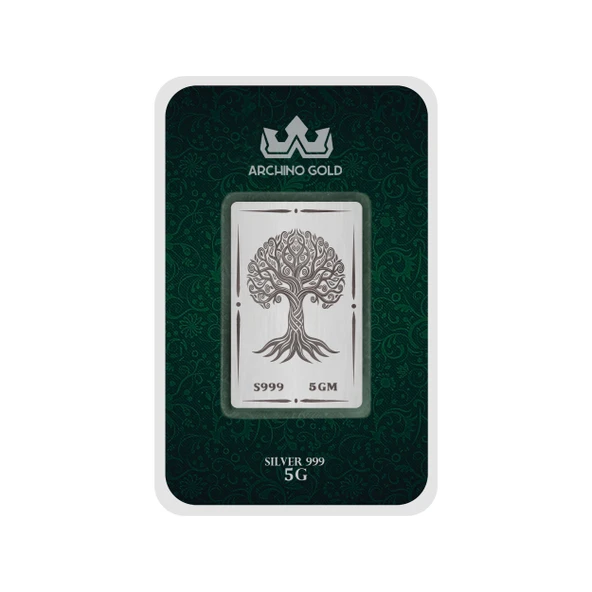 Doğanın Asiliğini Simgeleyen Ağaç Temalı Hediyeye Özel 5 Gram 999 Ayar Gümüş Külçesi-693