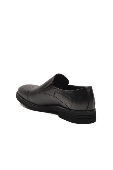 Fosco Siyah Hakiki Deri Erkek Klasik Ayakkabı - 4