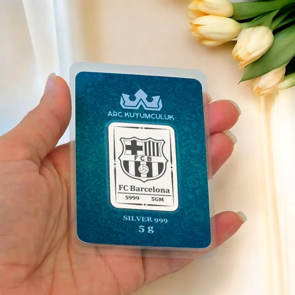 Katalan Efsanesi ve Futbol Aşkı Temalı Hediyeye Özel 5 Gram 999 Ayar Gümüş Külçesi-685 - Resim 2