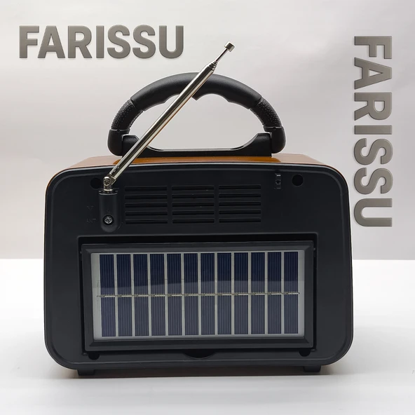 BK-330 Retro Güneş Enerjili (Solar) Radyo, Taşınabilir MP3 Oynatıcı, FM/AM/SW Radyo ve Fener - 7