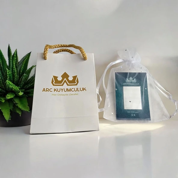 Sevgililer Gününe Özel Çiçek Motifli Romantik Tasarım Hediyeye Özel 5 Gram 999 Ayar Gümüş Külçesi-687 - 4