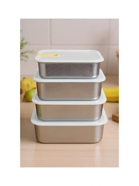 Perfect Seal Paslanmaz Çelik Saklama Kabı 4 Lü Set - Resim 2